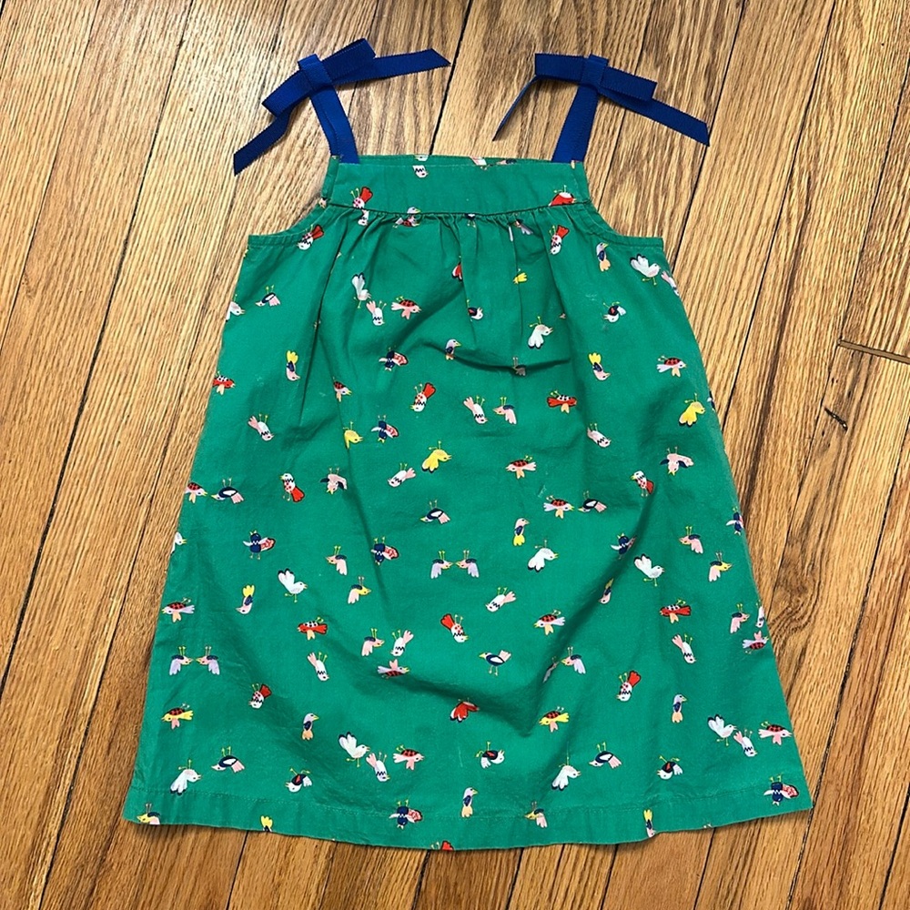 Hanna andersson Bird dress with ribbon straps